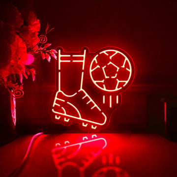 Playing Football Led Light Box, Football Player Wall Art Decor, Light Sign, Desktop Decorations, Gift For Sports Enthusiasts, Kids