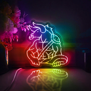 Mythology Minotaur Led Light Box, Monster Wall Art Decor, Light Sign, Desktop Decorations, Gift For Mythology Lovers, Art Enthusiasts
