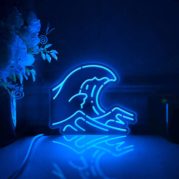 Ocean Wave Led Light Box, Surf Wall Art Decor, Personalized Light Sign, Desktop Decorations, Bedroom Decor, Gift For Beach Lovers, Surfers