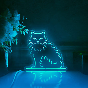 Ragamuffin Pet Cat Led Light Box, Pet Cat Wall Art Decor, Light Sign, Desktop Decorations, Bedroom Decor, Gift For Cat Lovers, Pet Owners