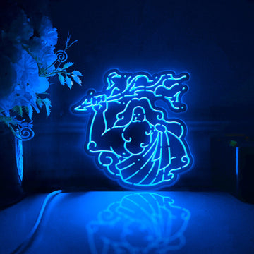 Greek God Zeus Led Light Box, Wall Art Decor, Personalized Light Sign, Desktop Decorations, Bedroom Decor, Gift For Mythology Enthusiasts