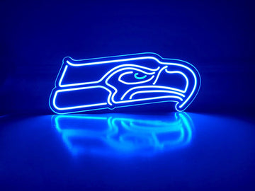 Seattle Seahawks LED Light Box - Football Team Neon Sign, Sports Gift for Him, Man Cave Desktop Decor