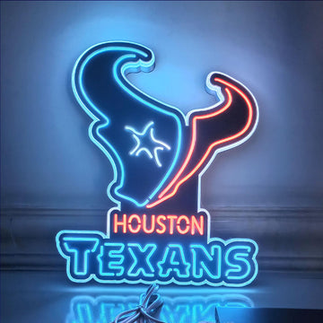 Houston Texans LED Light Box - Football Team Sign, Sports Fans Gift, Man Cave Wall Hanging Decor
