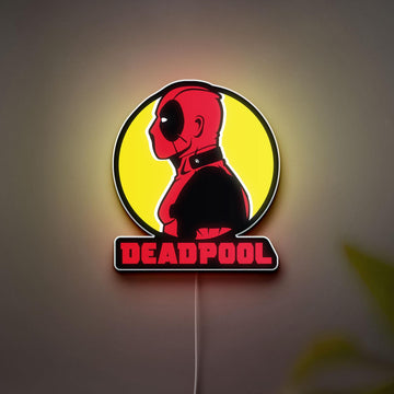 Marvel Deadpool 3D Printed LED Lamp, Red Deadpool Mask 3D Lamp, Night Light for Marvel Lovers, Gift for Superhero Fan, Wall Art, Room Decor