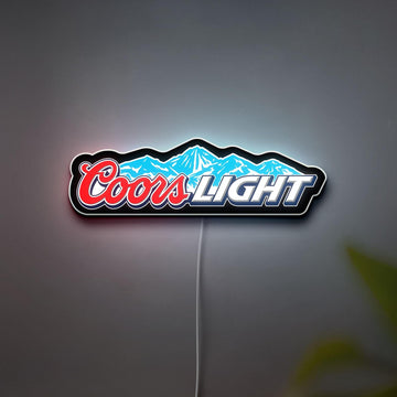 Custom Coors Light Mountain Logo Light Box - 3D Illuminated Sign, LED Bar Sign, 3D Beer Sign, Bar Wall Decor, Sports Events Decor, Man Cave