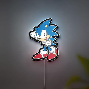 Sonic 3D LED Lamp, Birthday Gift for Sonic Fans, Anime Night Light Decor, Gamer Cave Wall Art, Kid Room Decor