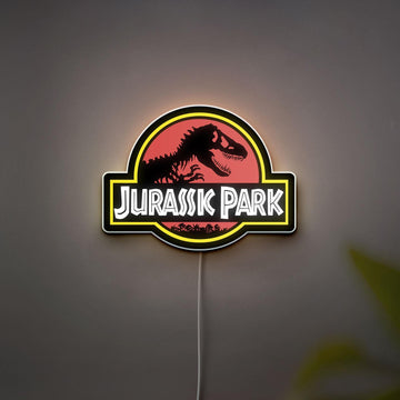 Jurassic Park 3D Lightbox with Dinosaur Clipart, Movie Themed Room Wall Decor Lamp, Gift for dinosaur lovers, sci-fi fans, and Kid Birthday
