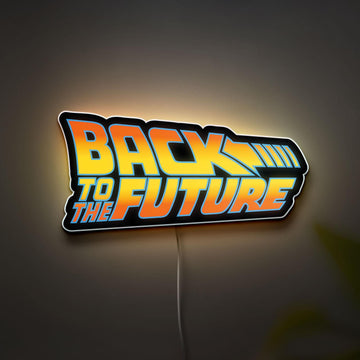Back To The Future Logo LED Sign, Led Lightbox, BTTF Led Wall Art Decor, Fully Dimmable, Bedroom, Game Room, Home Decor
