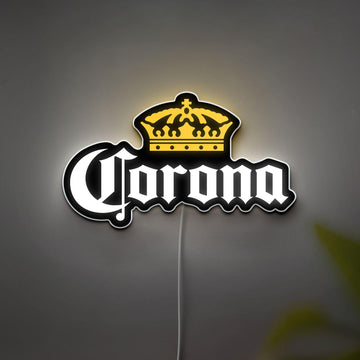 CORONA Beer Logo Light Box for Bars, Parties, and Festivals, LED Bar Sign, 3D Beer Sign, Bar Wall Decor, Sports Events Decor, Man Cave