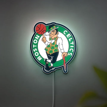 Boston Celtics 3D Printed LED Lamp, NBA Game Lightbox Decor, Celtics Fan Gift, Basketball Lover Night Light, Man Cave & Game Room Decor