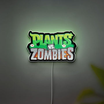 Plants and Zombie 3D LED Sign lamp, Handmade Plants vs Zombies Light, Gift for Gamer, Man Cave Light