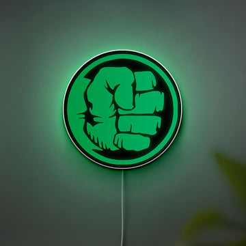 3D Hulk Power Punch Light Box, Green Giant Hero LED Lamp, Gift for marvel and Superhero fans, Boys Room Wall Decor Lamp, Birthday Gift