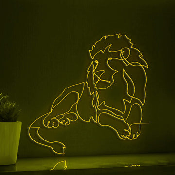 Lion King of Beasts EL Wire Animal Art for Safari Rooms & Bold Decor