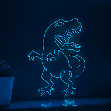 Wild T-Rex Dino Prehistoric EL Wire Animal Art for Kids Rooms & Theme Park Decor