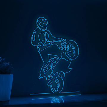 Sportsman Motorcycle Handmade EL Wire Sports Wall Art for Garage & Man Cave - myneonup