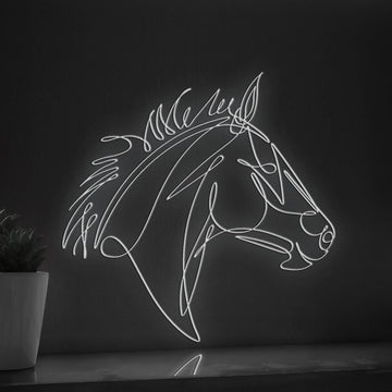 Horse Handmade EL Wire Animal Wall Art for Bedroom & Farmhouse Decor - myneonup