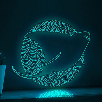 Stingray One Line EL Wire Neon Sign - Flat-Bodied Marine Decor - myneonup