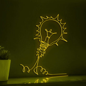 Light Bulb Space Launch Playful EL Wire Animal Art for Kids Rooms & Mischief-Themed Decor