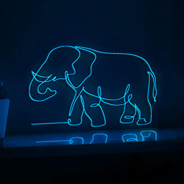 African Elephant Wild Animal National Park Conservation EL Wire Art for Safari & Zoo Decor