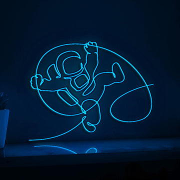 Space Astronaut EL Wire Art for Kids Bedrooms & Space Exploration Decor