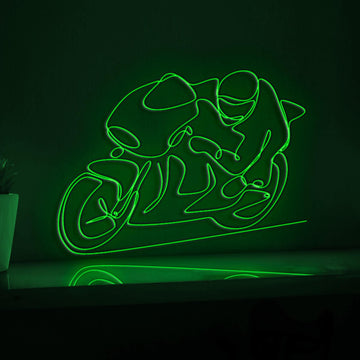 Motor Racing Sport High-Speed EL Wire Sports Wall Art for Game Rooms & Racing Fans