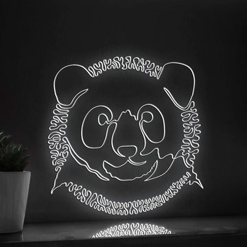 Panda One Line EL Wire Neon Sign - Shy Bamboo Lover Animal Decoe - myneonup