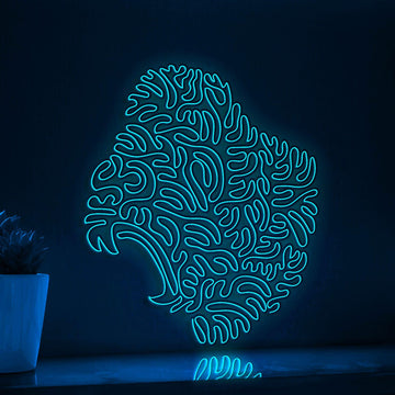 Gorilla One Line EL Neon - Largest Ape Wall Art - myneonup