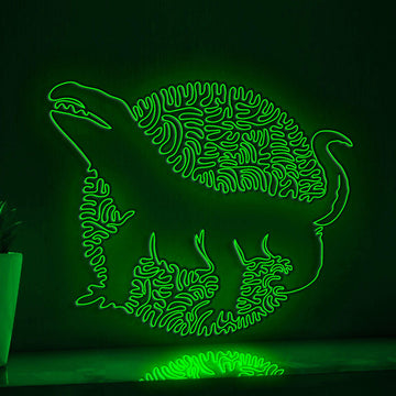 Komodo Dragon EL Wire Neon Sign - Lizard Wall Decor - myneonup