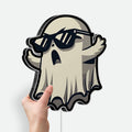 Cool Ghost with Sunglasses 3D Light Box - Playful Cartoon LED Night Light, Swag Room Decor for Teens & Fun Halloween Gift 