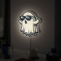 Cool Ghost with Sunglasses 3D Light Box - Playful Cartoon LED Night Light, Swag Room Decor for Teens & Fun Halloween Gift 
