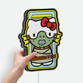Hannibal Kitty Creepy Cute Night Light - Spooky Hello Kitty LED Lamp, Kawaii Horror Decor for Anime & Halloween Collectors 