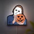 Michael Myers Halloween Light - Jack O'Lantern Horror LED Night Lamp, Scary Movie Decor for Slasher Film Fans 