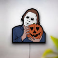 Michael Myers Halloween Light - Jack O'Lantern Horror LED Night Lamp, Scary Movie Decor for Slasher Film Fans 