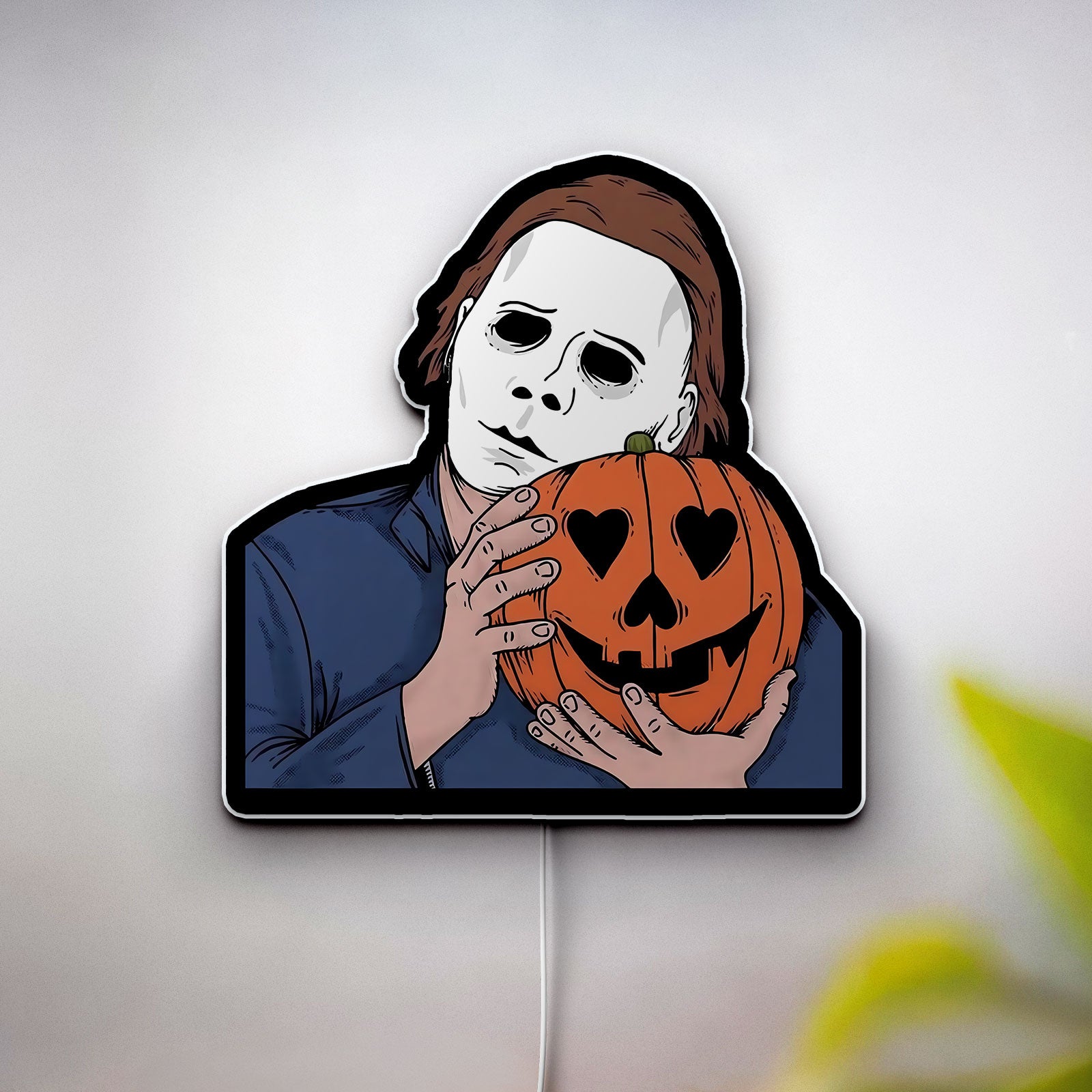 Michael Myers Halloween Light - Jack O'Lantern Horror LED Night Lamp, Scary Movie Decor for Slasher Film Fans 