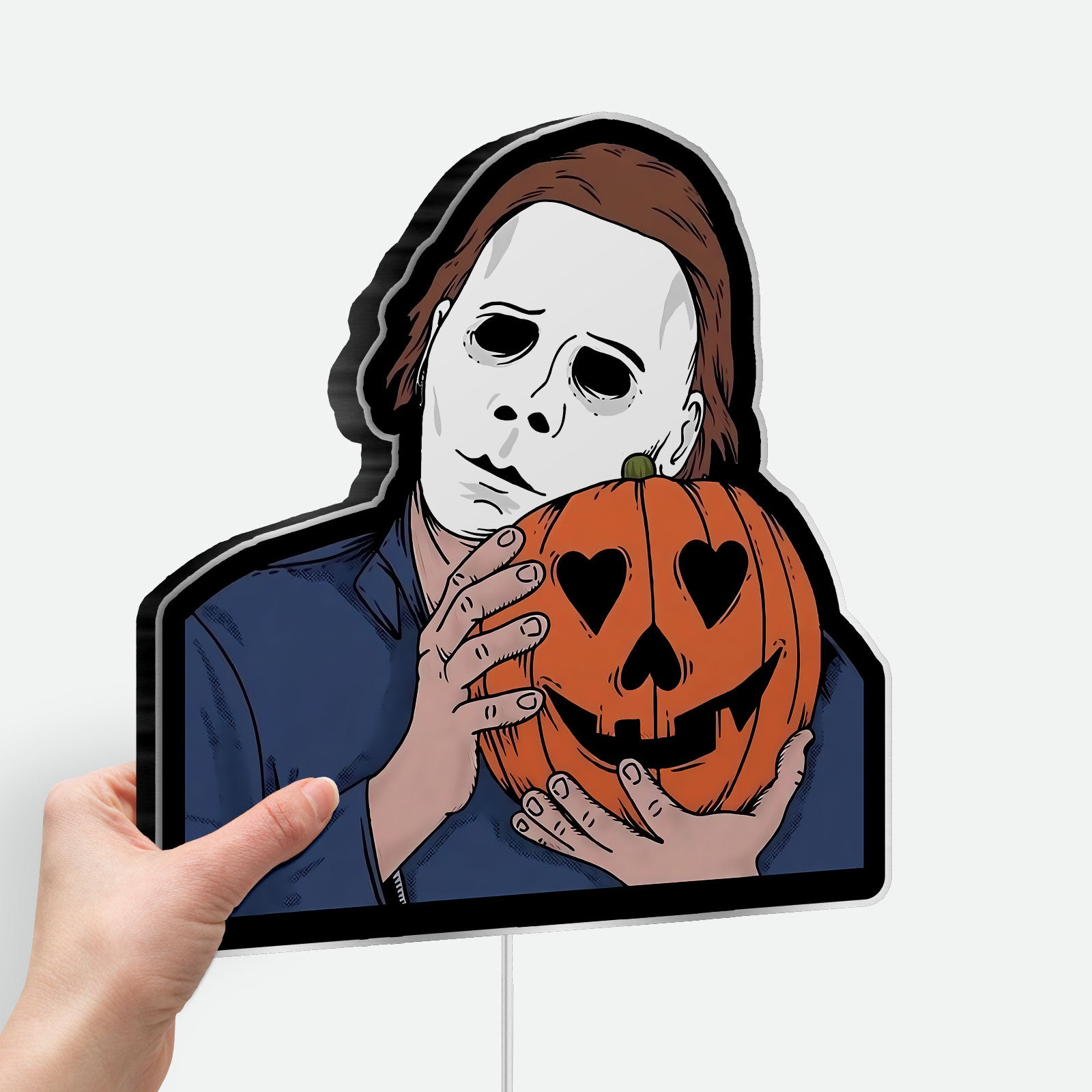 Michael Myers Halloween Light - Jack O'Lantern Horror LED Night Lamp, Scary Movie Decor for Slasher Film Fans 
