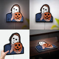 Michael Myers Halloween Light - Jack O'Lantern Horror LED Night Lamp, Scary Movie Decor for Slasher Film Fans 