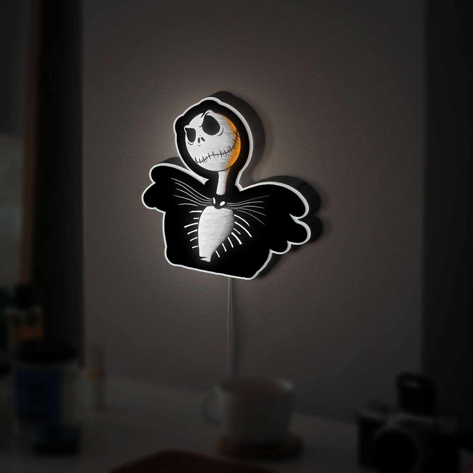Jack Skellington 3D Light Box - Nightmare Before Christmas LED Night Light, Spooky Cute Decor for Halloween & TNBC Fans
