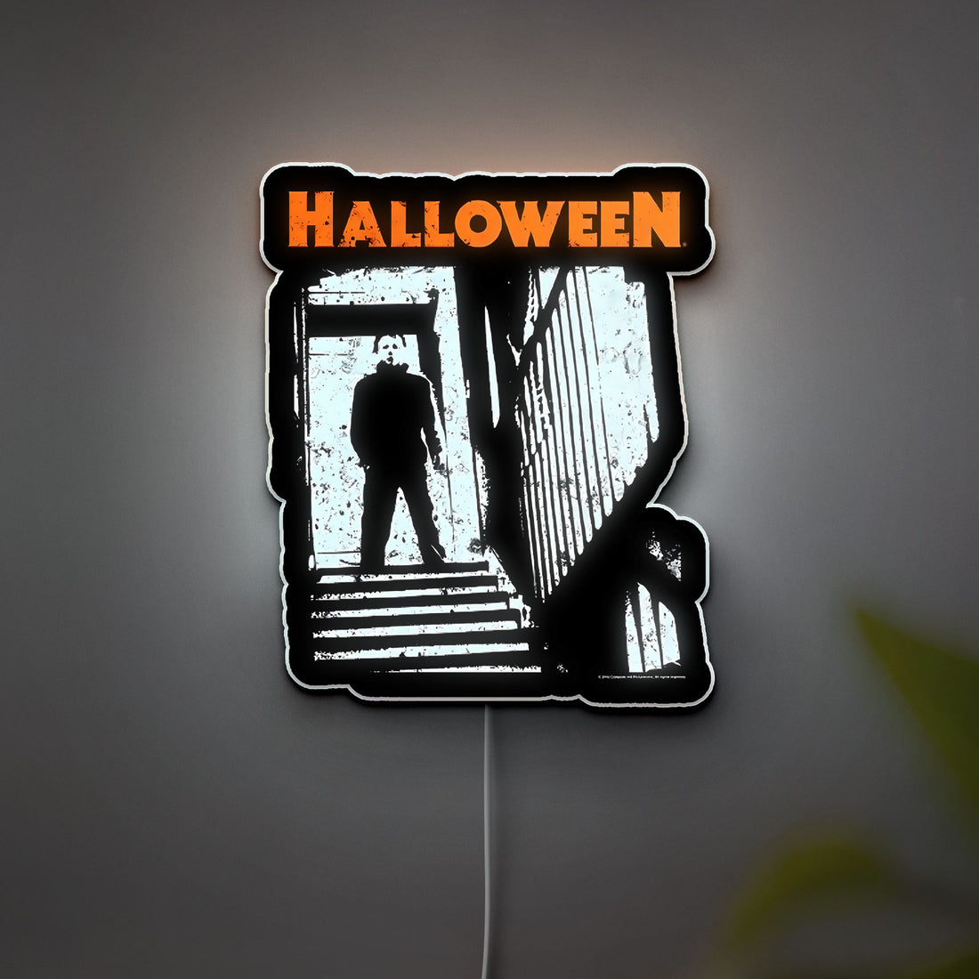 Michael Myers Halloween 3D Light - Horror Movie LED Night Lamp, Scary Stairs Scene Decor for Slasher Film Fans

