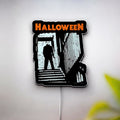 Michael Myers Halloween 3D Light - Horror Movie LED Night Lamp, Scary Stairs Scene Decor for Slasher Film Fans
