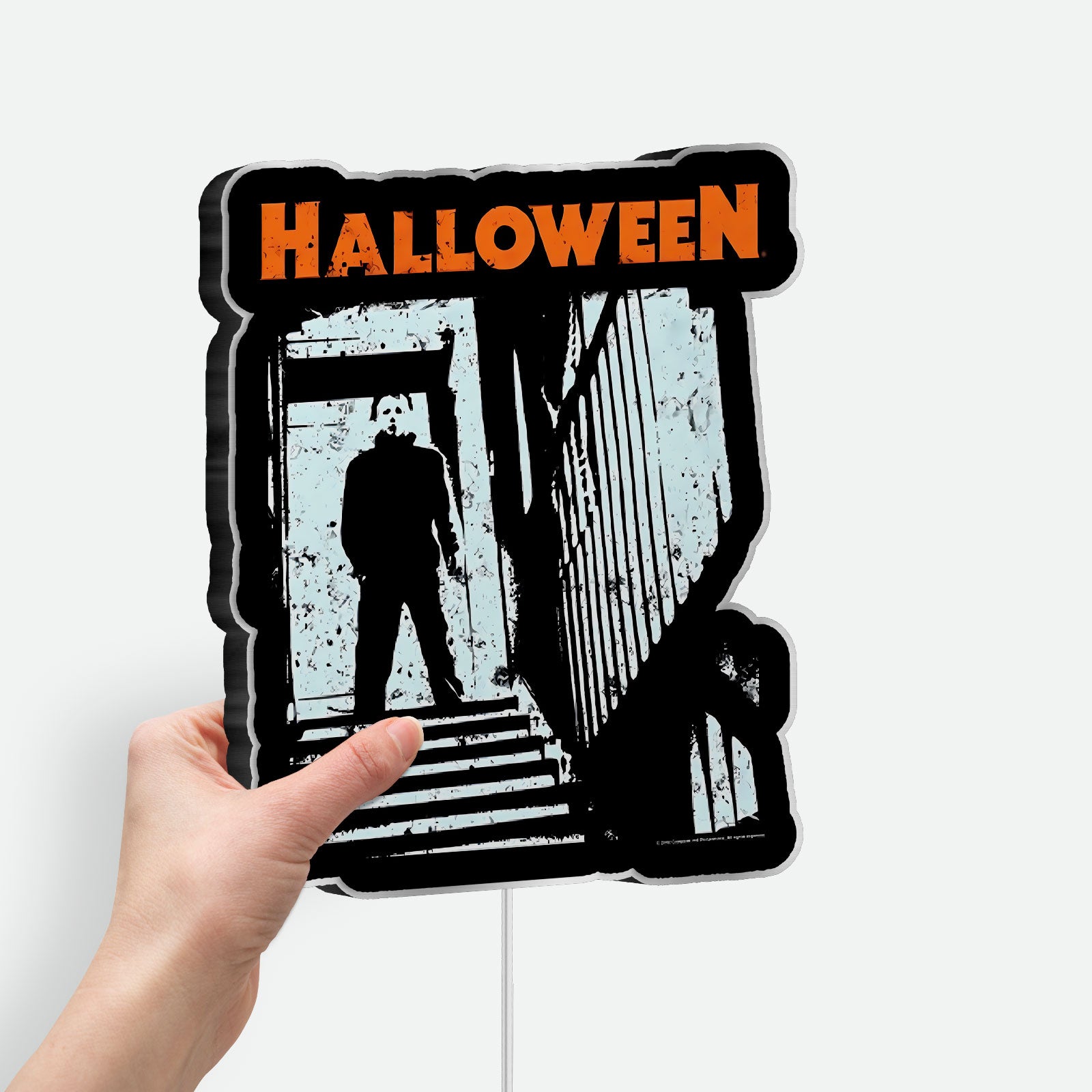 Michael Myers Halloween 3D Light - Horror Movie LED Night Lamp, Scary Stairs Scene Decor for Slasher Film Fans
