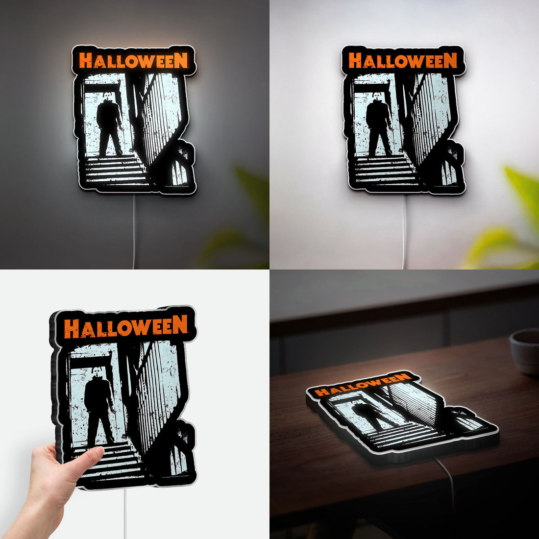 Michael Myers Halloween 3D Light - Horror Movie LED Night Lamp, Scary Stairs Scene Decor for Slasher Film Fans
