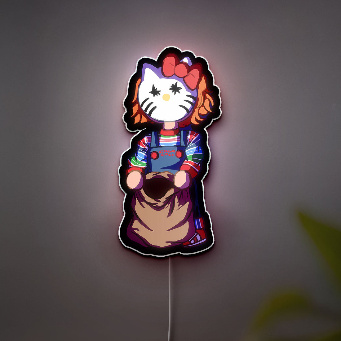 Horror Cartoon 3D Light Box - Creepy Cute LED Night Light, Kawaii Scary Decor for Anime & Halloween Fans 