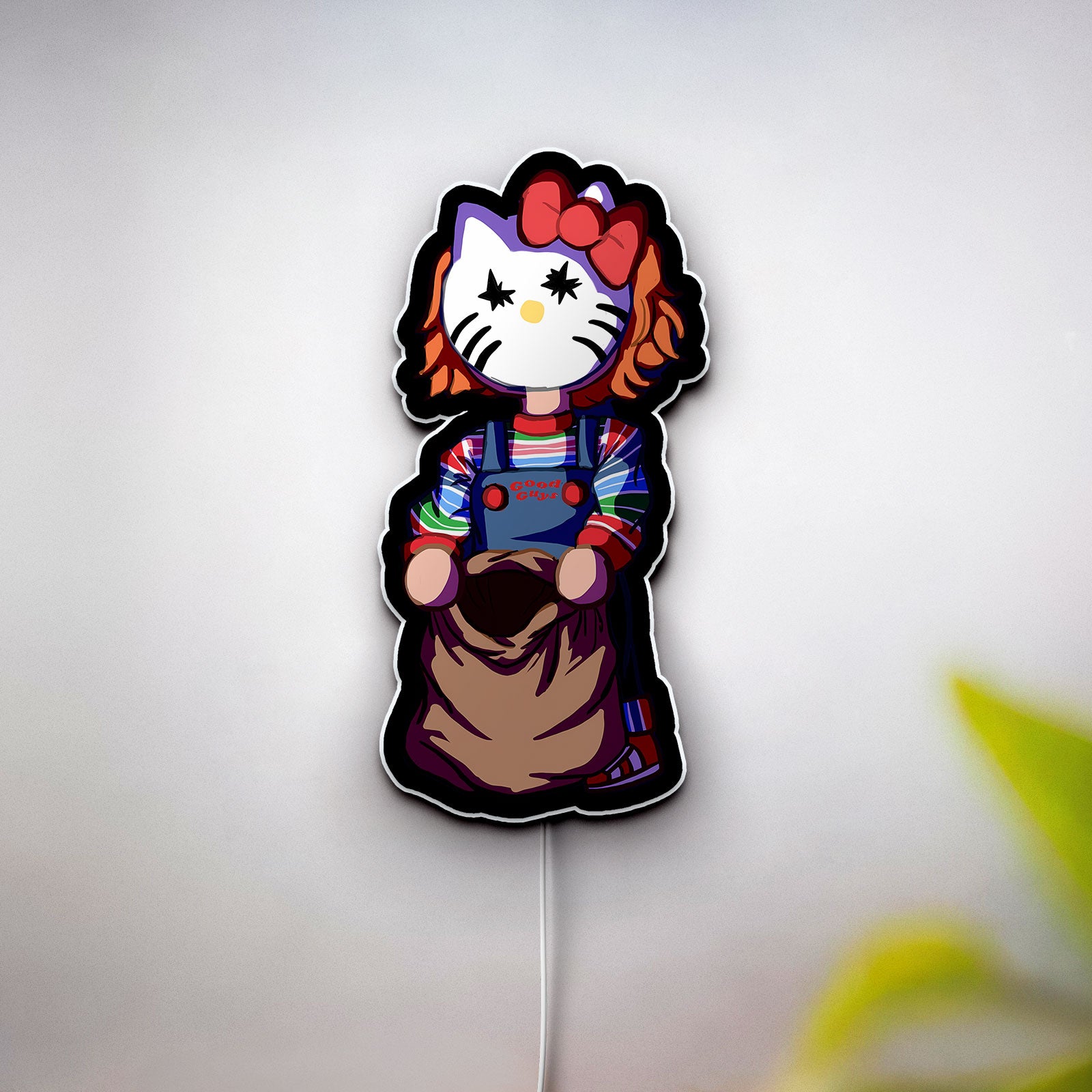 Horror Cartoon 3D Light Box - Creepy Cute LED Night Light, Kawaii Scary Decor for Anime & Halloween Fans 