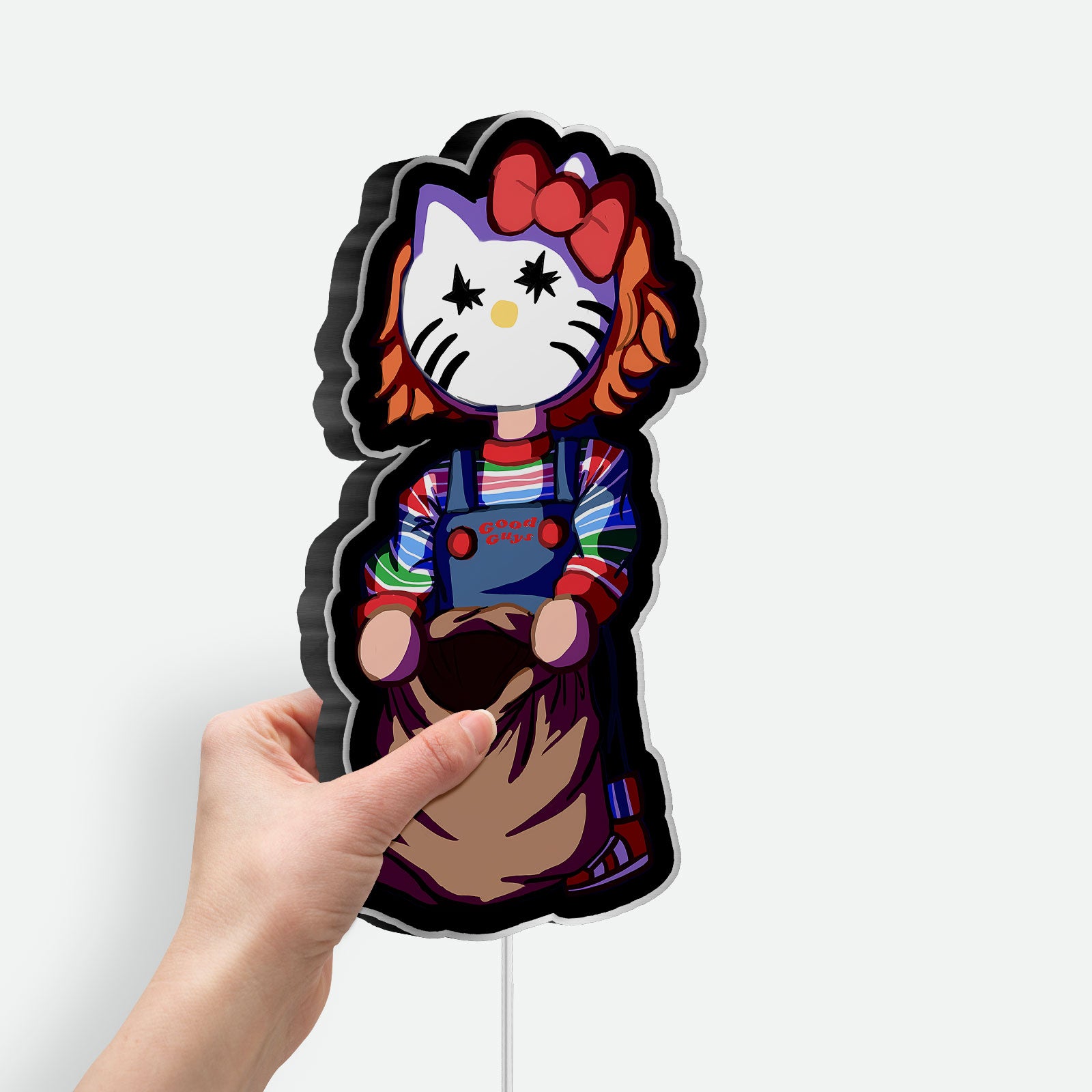 Horror Cartoon 3D Light Box - Creepy Cute LED Night Light, Kawaii Scary Decor for Anime & Halloween Fans 