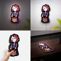 Horror Cartoon 3D Light Box - Creepy Cute LED Night Light, Kawaii Scary Decor for Anime & Halloween Fans 