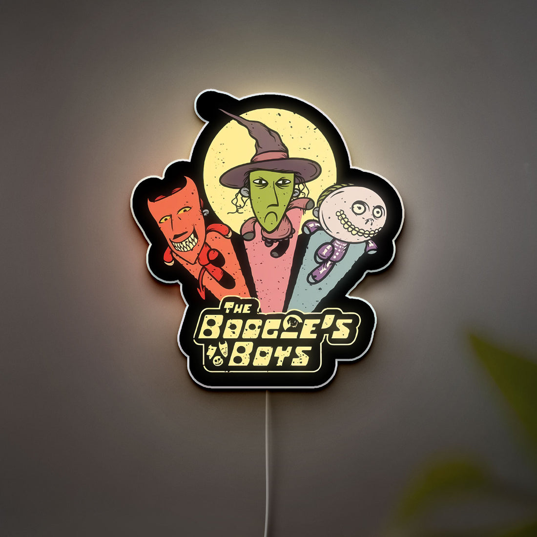 Lock Shock and Barrel 3D Light Box - Nightmare Before Christmas LED Night Light, Spooky Cute Decor for Disney Halloween Fans
