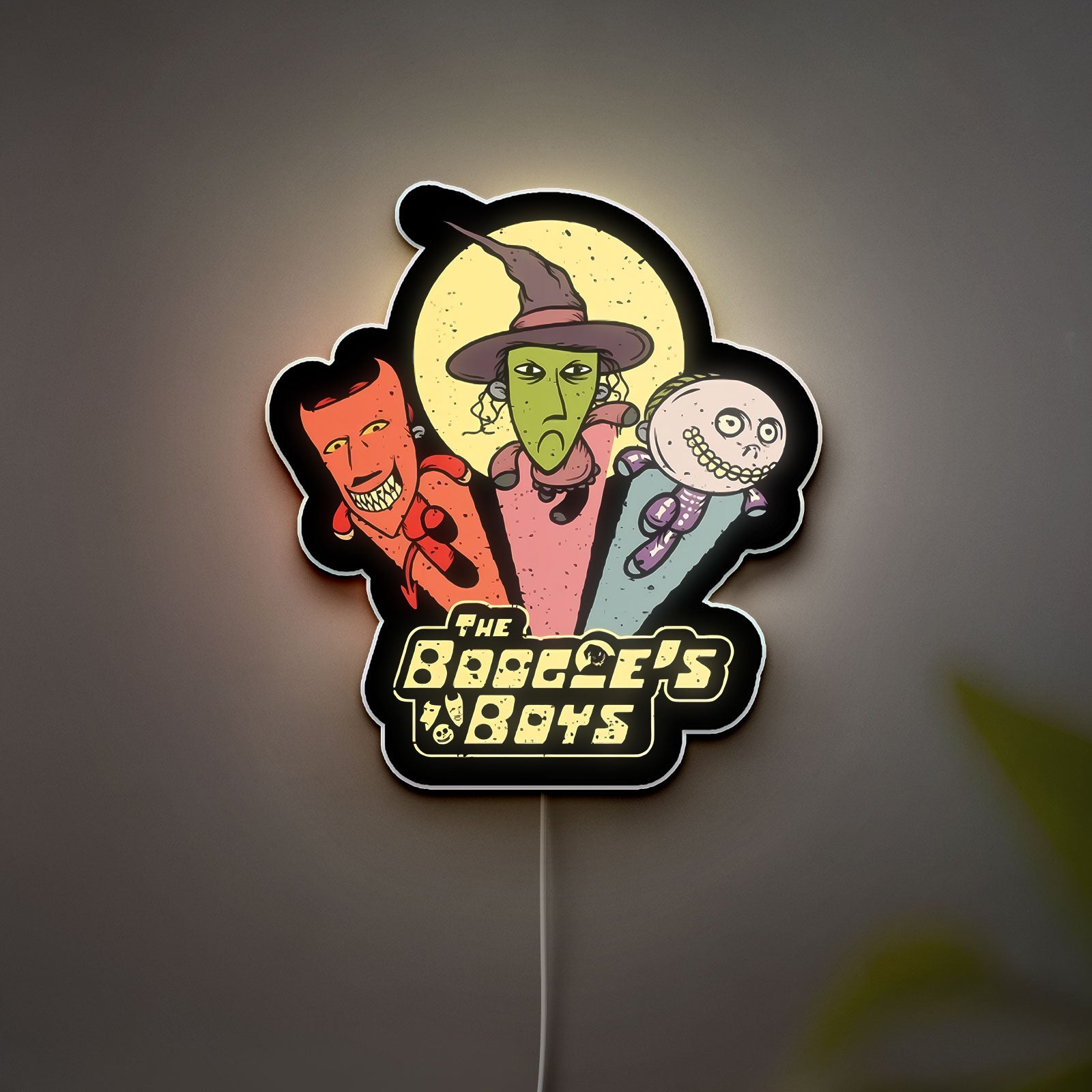 Lock Shock and Barrel 3D Light Box - Nightmare Before Christmas LED Night Light, Spooky Cute Decor for Disney Halloween Fans
