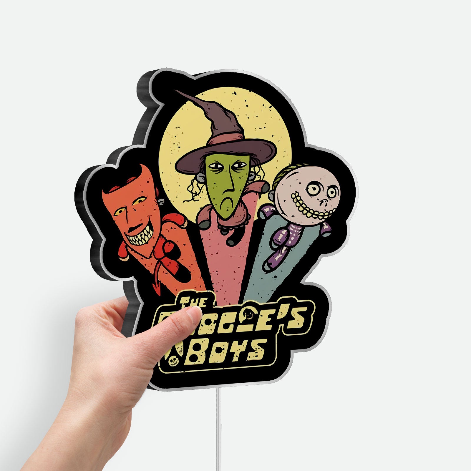 Lock Shock and Barrel 3D Light Box - Nightmare Before Christmas LED Night Light, Spooky Cute Decor for Disney Halloween Fans
