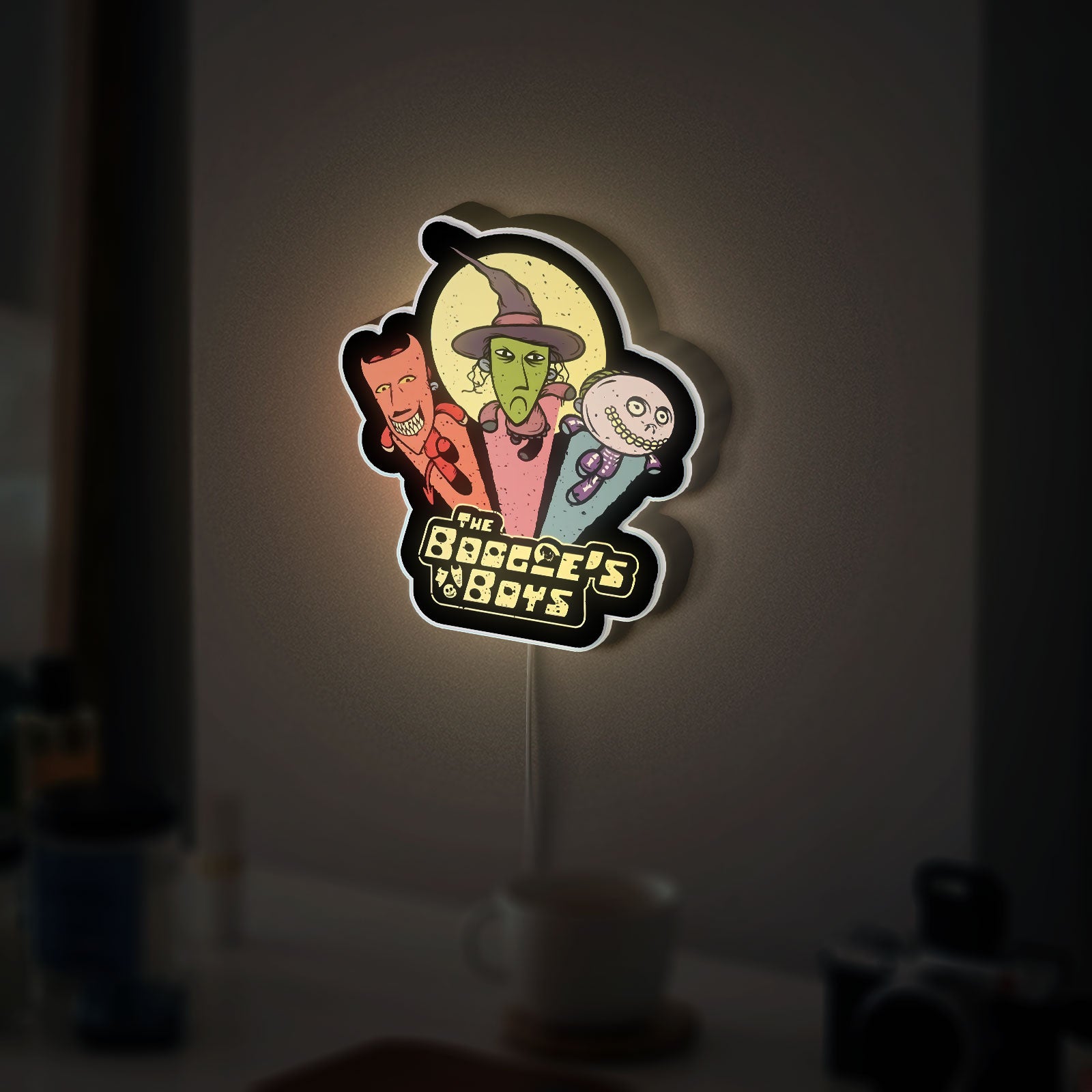 Lock Shock and Barrel 3D Light Box - Nightmare Before Christmas LED Night Light, Spooky Cute Decor for Disney Halloween Fans
