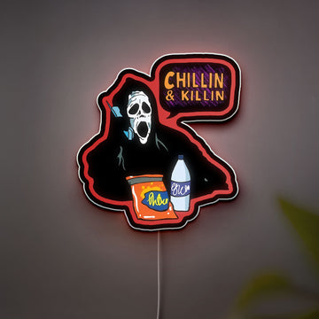 Ghostface 3D Light Box - Scary Movie LED Night Light, Funny Horror Decor for Scream Fans
